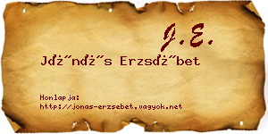 Jónás Erzsébet névjegykártya