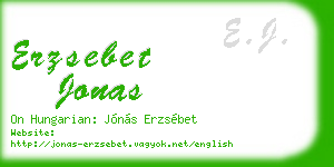 erzsebet jonas business card
